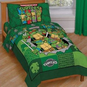 Ninja Turtle 4 Piece Toddler Bed Set